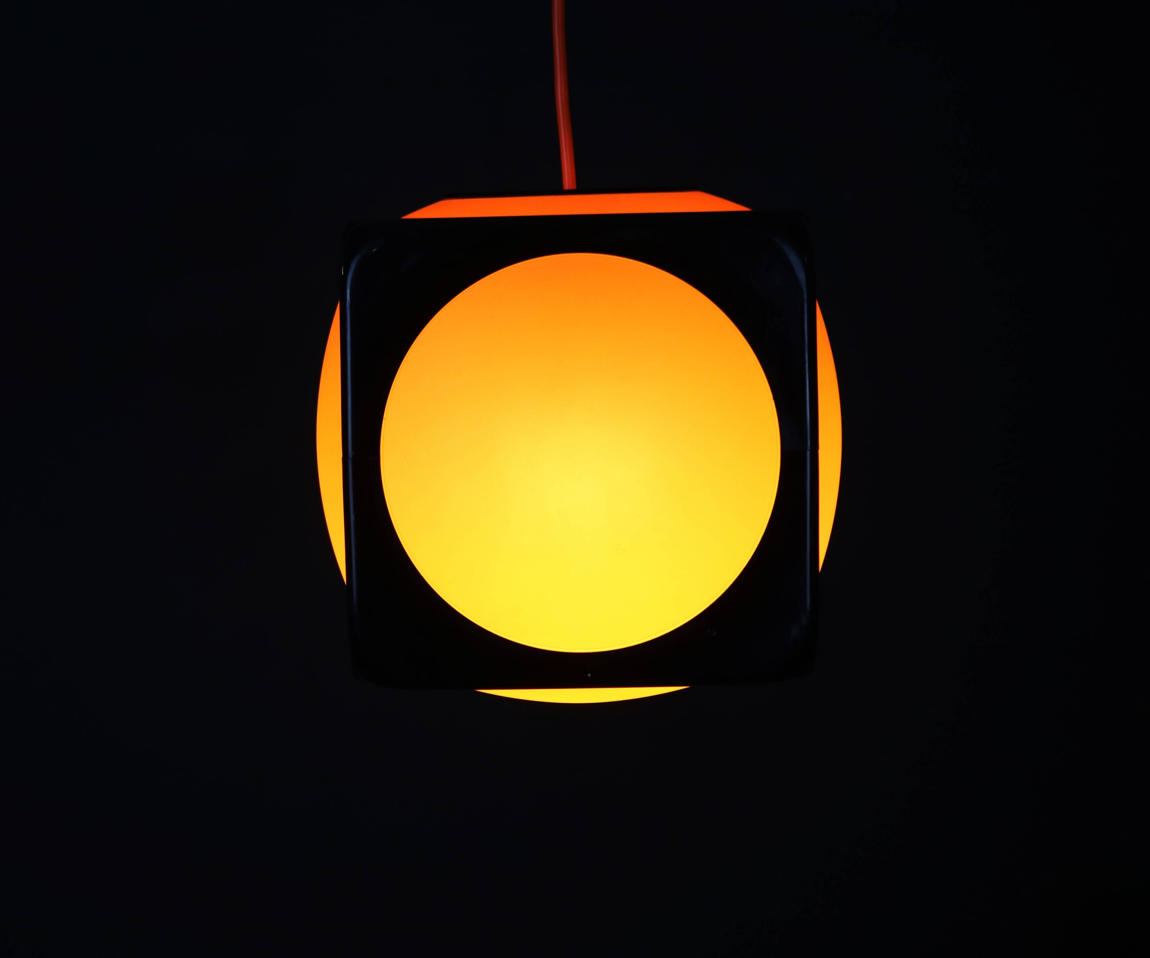Very cool space age lamp by Uffe Gustav Schioler for Hoyrup Denmark  *** model Poker Dice 527 *** 70
