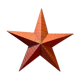 Amish stars red 74cm
