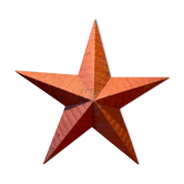 Amish stars red 74cm