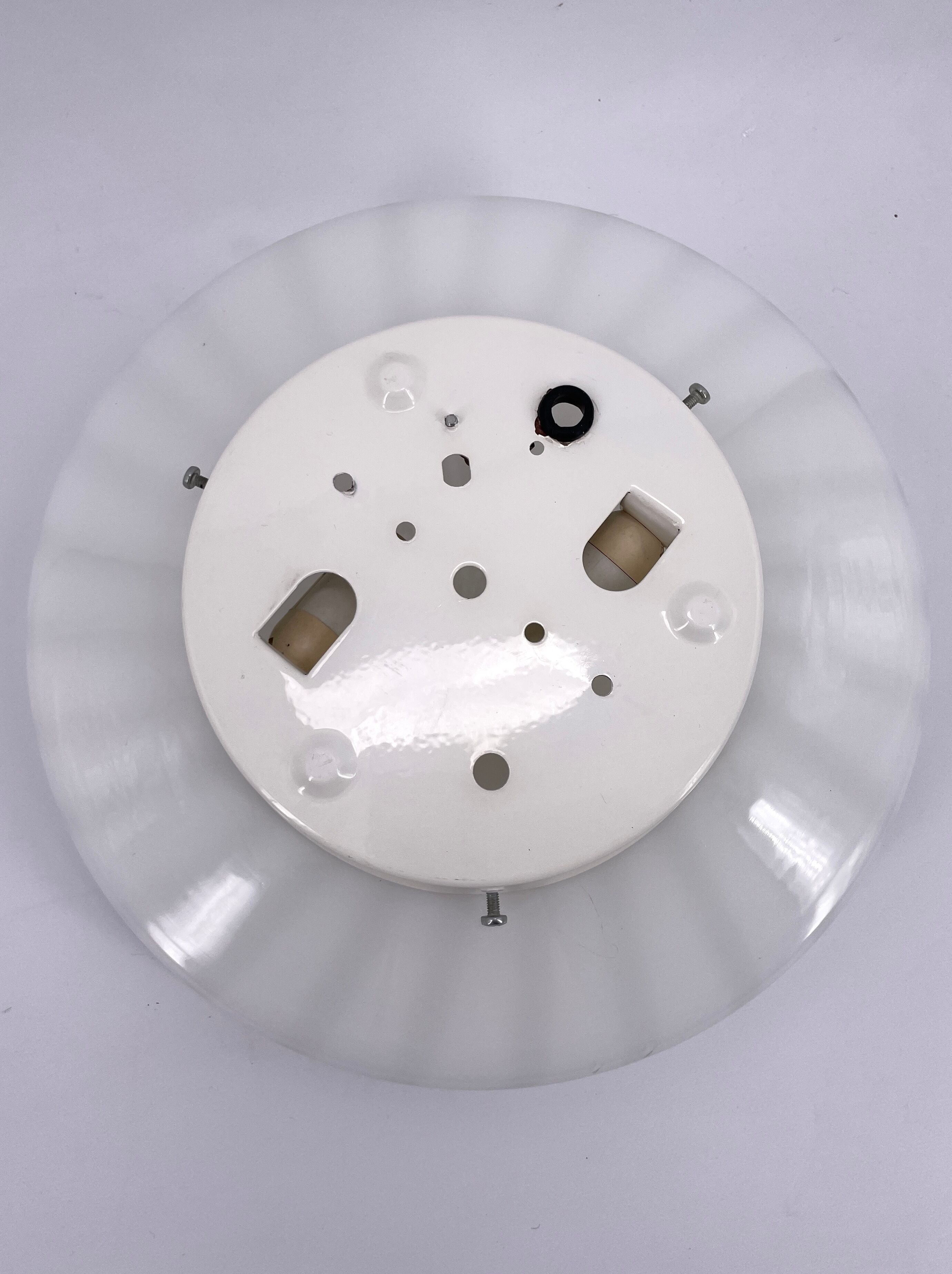 White Murano glass lamp