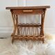 vintage rattan bedside table