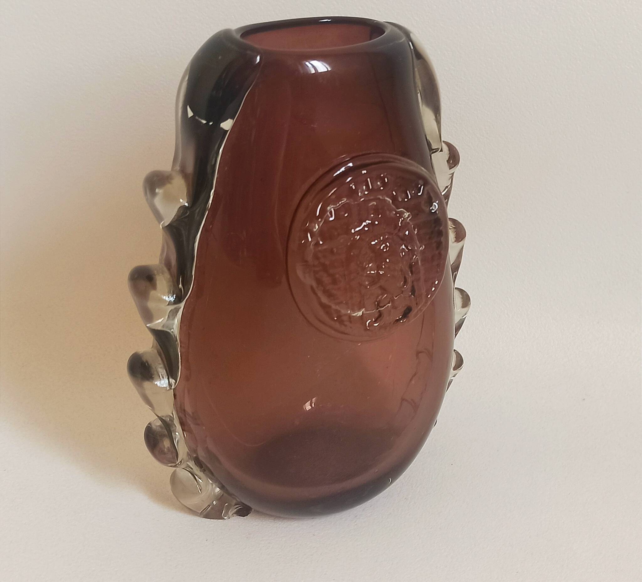 Murano crystal vase height 18.3 cm