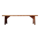 Old farmhouse bench in solid wood - 128 cm