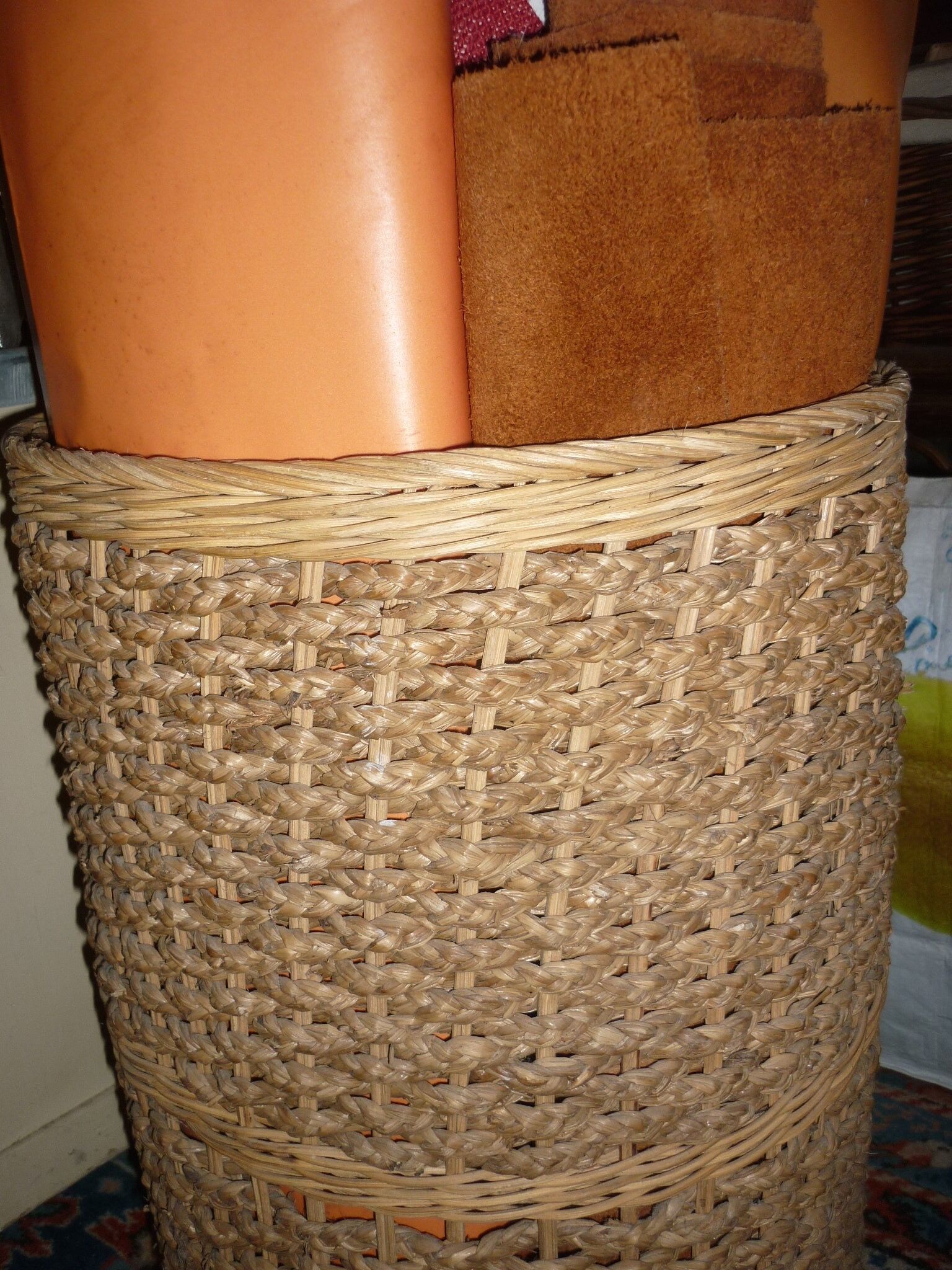 Braided Straw Wicker Basket 70-80