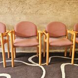 Set of 4 bentwood armchairs from the 1980s