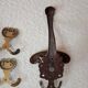 4 antique patented bronze coat hooks – Napoleon III rococo style