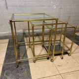 Tables gigognes italiennes en laiton