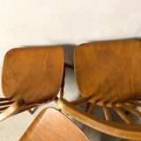 Lot of 05 Baumann chairs model Tacoma Western vintage 1970s