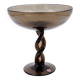 Mid-Century Twisted smoked Glass Bowl - Italy, Murano 1960s