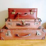 Old suitcase wood and leather