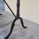 Cast iron bistro table and old oval marble top