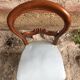Old chair style louis philippe wood  vintage blue fabric