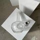 Engraved vintage wine decanter (cork reported)