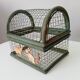 Vintage rattan mesh basket