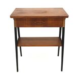 Scandinavian teak bedside table, Sweden, 1950