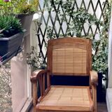 Colonial armchair - teak and bamboo