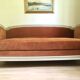 Sofa bed wood and velvet