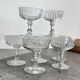 7 coupes à champagne en cristal 1950's