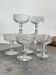 7 coupes à champagne en cristal 1950's