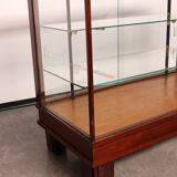 Antique display cabinet in wood & glass - England - 1930's