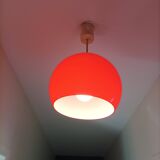 1 set of 2 opaline ball pendants from the 70s