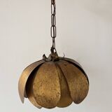 Vintage gold metal pendant, France, 1970.