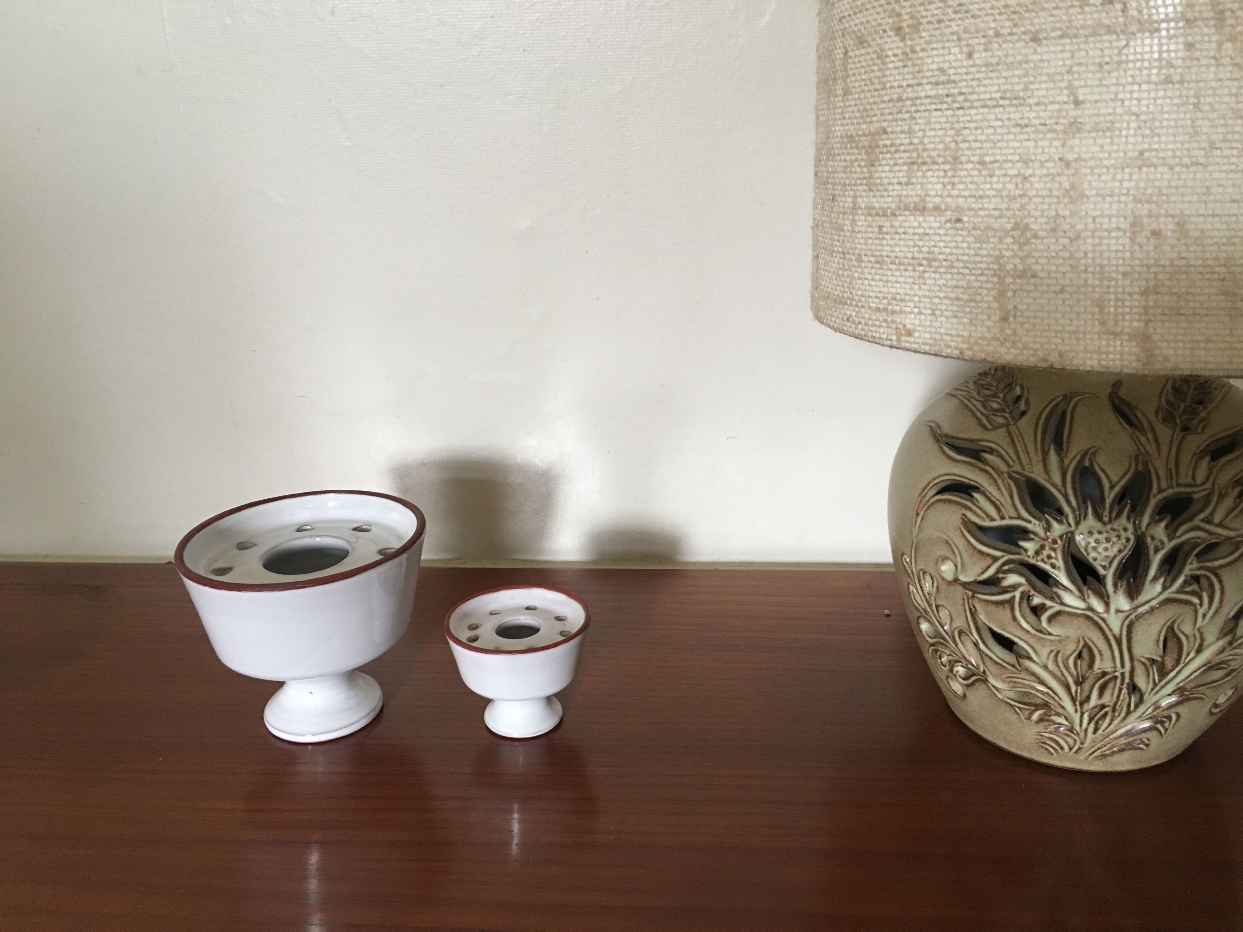 Vintage ceramic flower spades