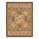 Handmade European Vintage Aubusson Kilim 275 cm x 364 cm