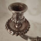 19th century silver-plated bronze chandelier
