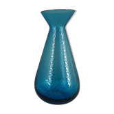 Blue blown glass vase from Venini