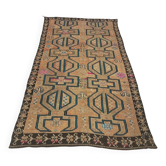 Kurdish Bohemian Vintage Kilim Runner