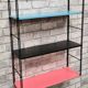 Etagere 1960 à 70, métal h60x48x17 trace usure nor