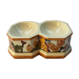 Gien earthenware salt pot decor Peony