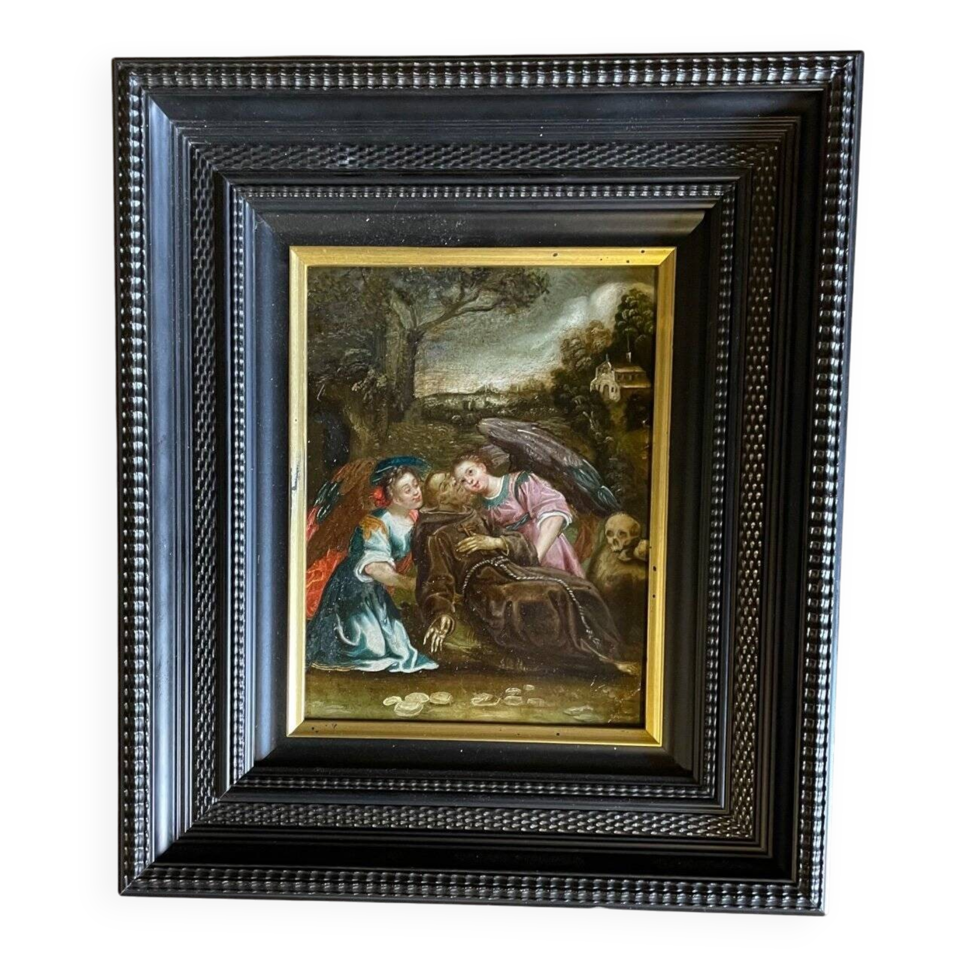 Ecstasy of Saint Francis of Assisi, oil on copper, 17th century