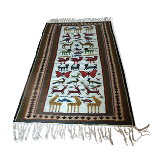 Tapis kilim persan Gachghaï XXeme 190x95cm