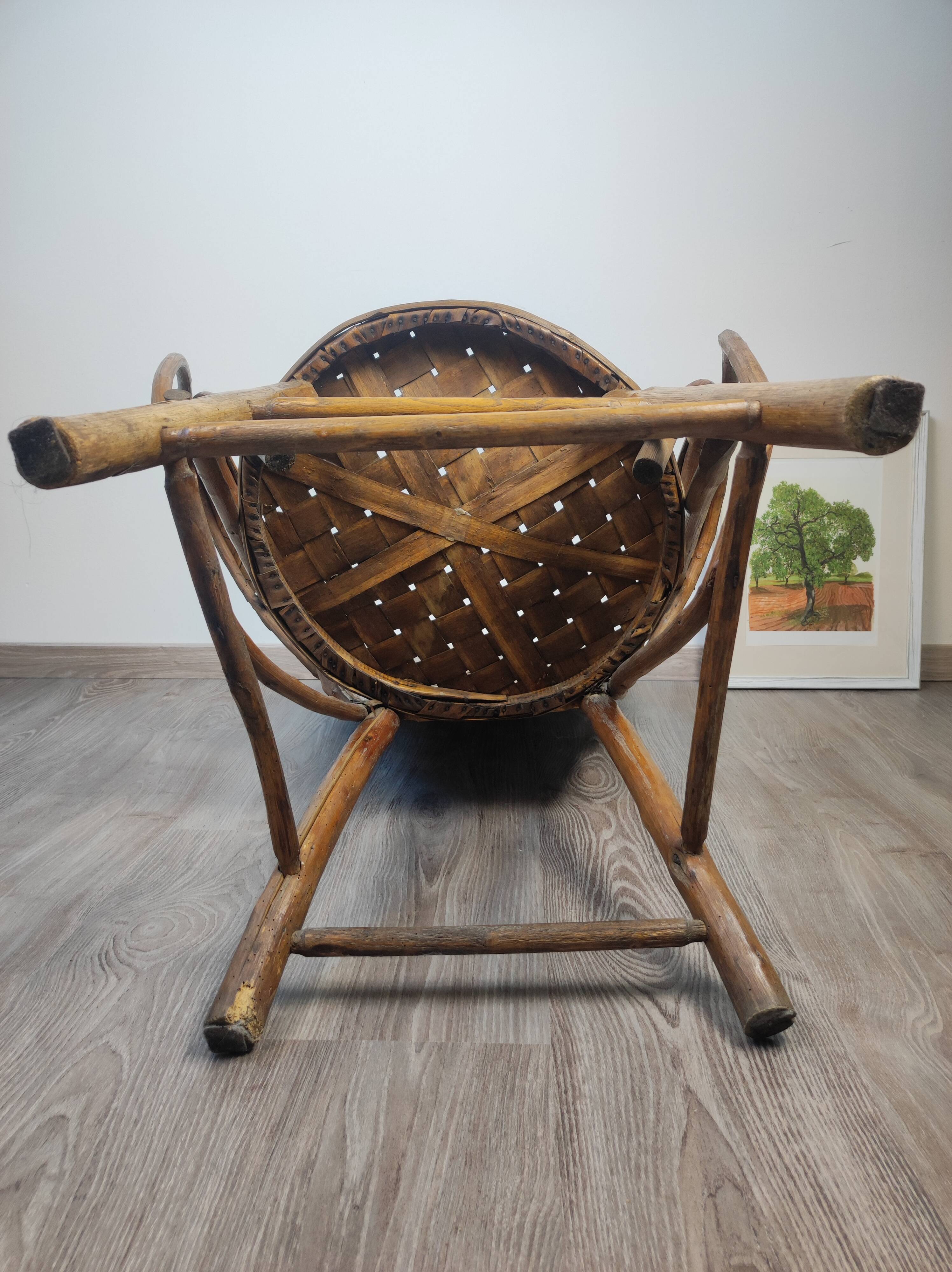 Chestnut armchair double arm