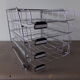 Bench of 4 metal mail baskets