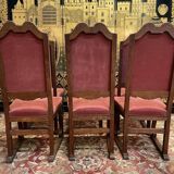 Set of 6 Renaissance - Louis XIII chairs in oak
