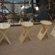 4 tabourets design pliants Adrian Reed, modèle Suzy