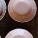 6 mismatched pink deep plates Digoin Badonviller Art Deco