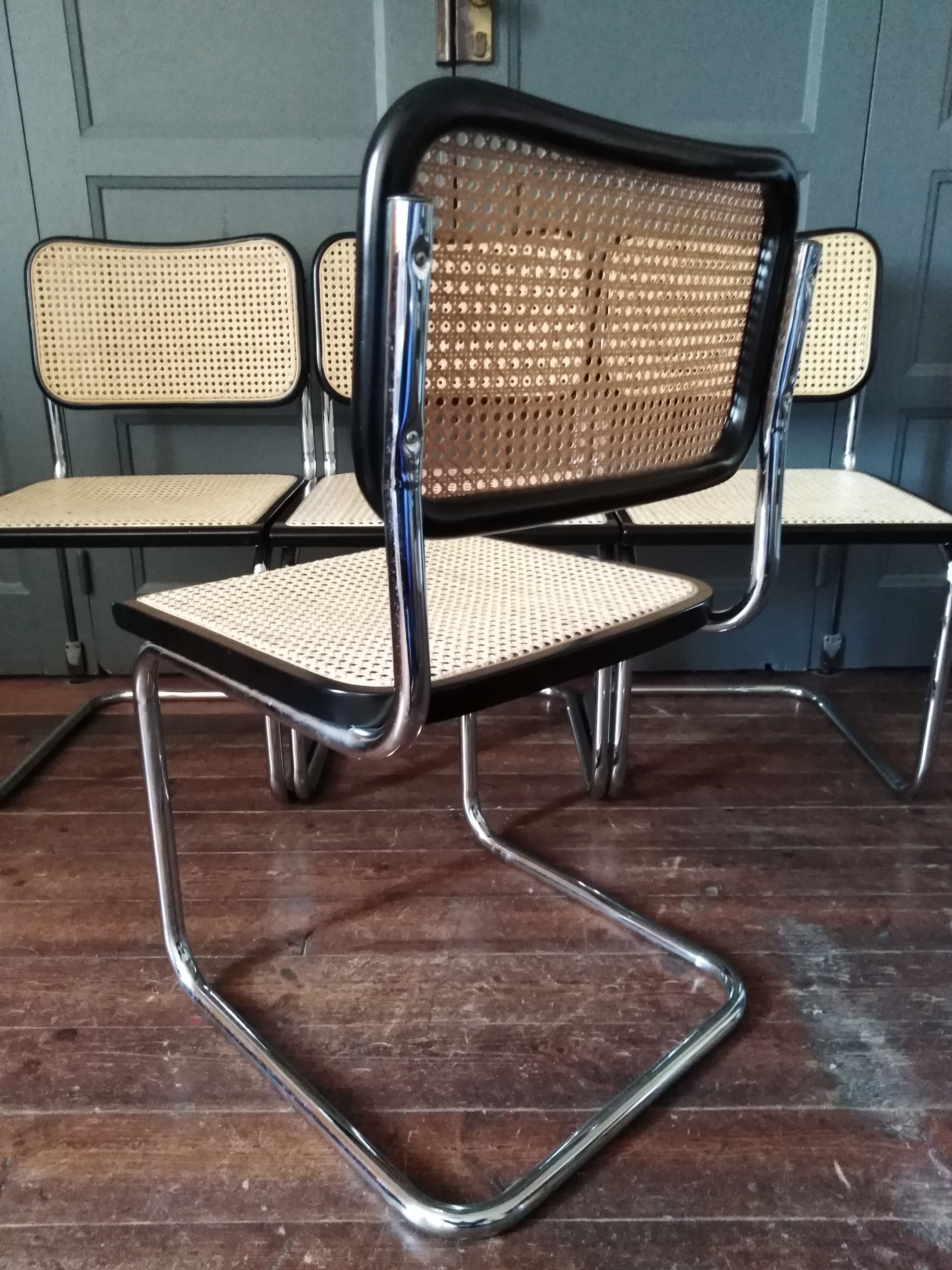 4 chairs Marcel Breuer B32 Cesca 1970