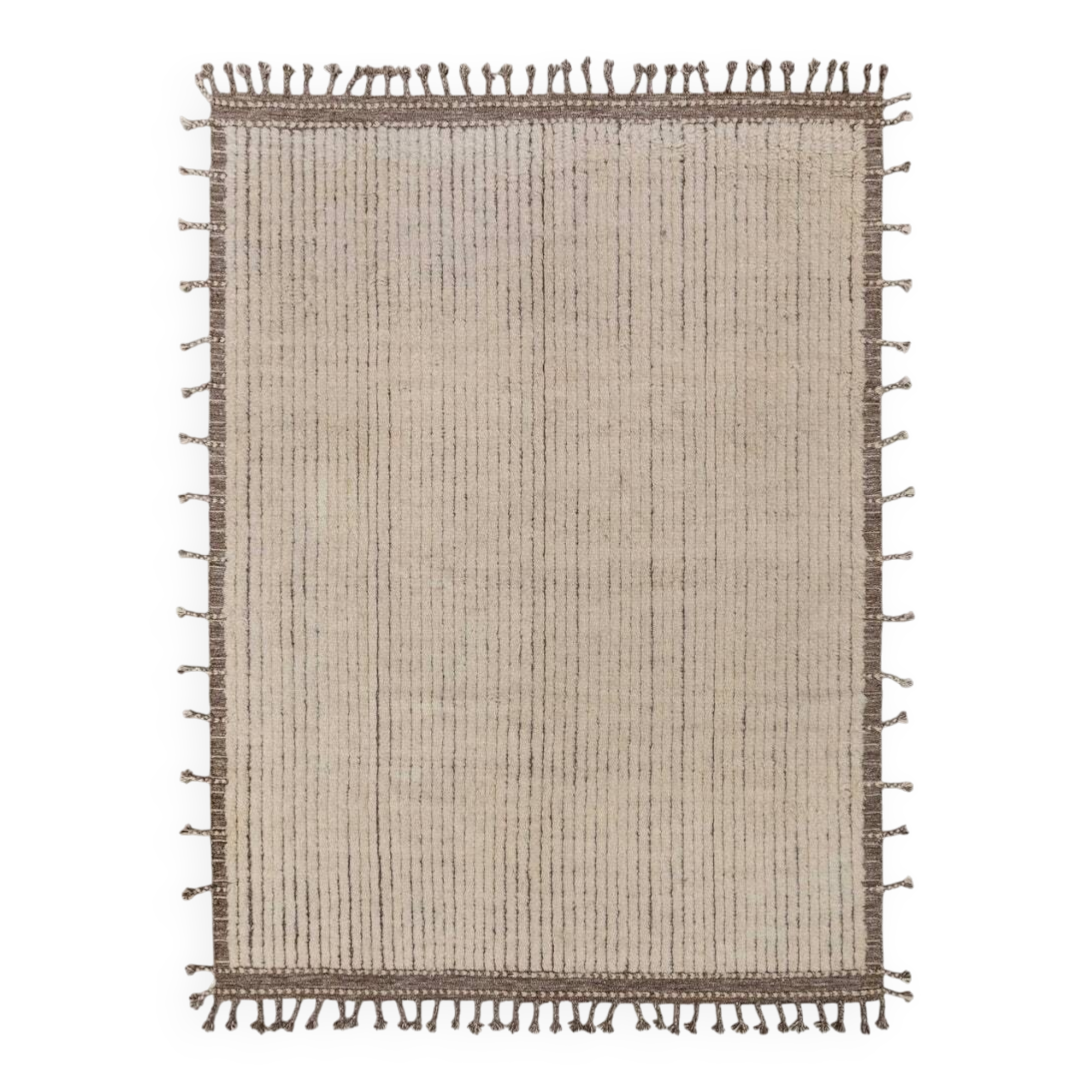 Ivory grey wool rug 150/250cm