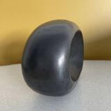 Matte black ceramic vase