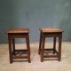 Pair of solid oak stools