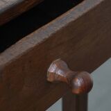 Antique French Country Chestnut Dining Table, Early 19th Century