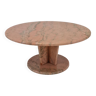 Round Italian Marble Coffee or Side Table, 1980's