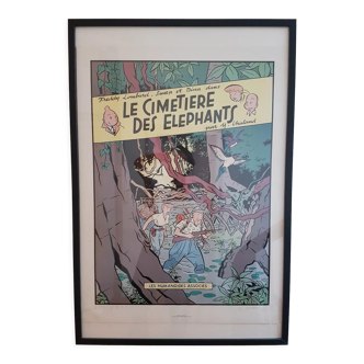 Affiche Cimetière des éléphants Signée Chaland