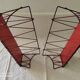 Pair of wire and scoubidou shelves
