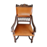 Henri II leather armchair