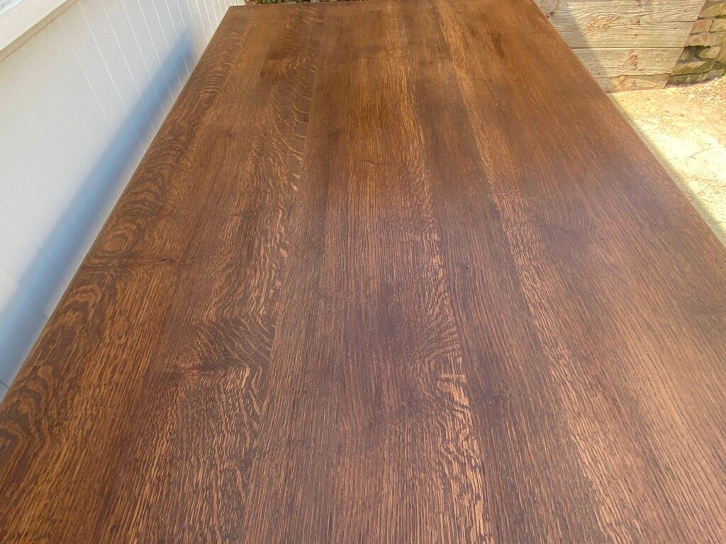 Farmhouse dining table in solid oak 1980